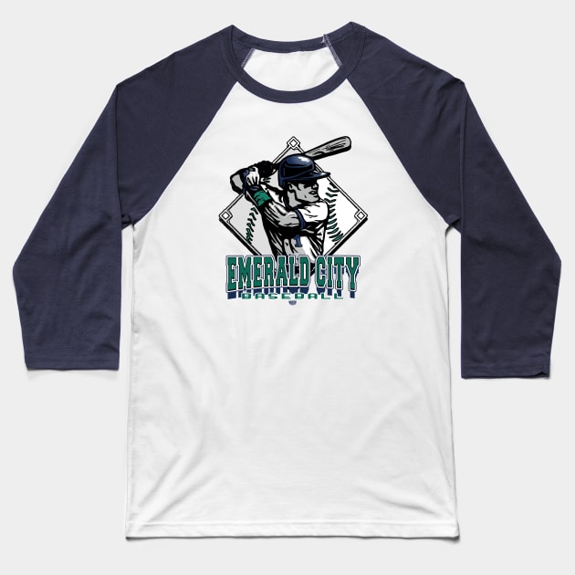 Emerald City Forever Diamond Baseball Baseball T-Shirt by MudgeSportswear